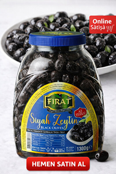 FIRAT 1300 gr siyah zeytin 201-260 kalibre