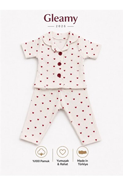 Gleamy 100% Cotton Baby Pajama Set for 1-4 Years Old, Summer Anti-Sweat Soft ...