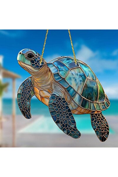 Choice ZX-141 Gorgeous Acrylic Turtle Sun Catcher - Colorful Stained Glass Ef...