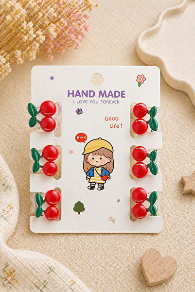 PABALAS Σετ 6 κλιπ μαλλιών για κορίτσια – Κλιπ μαλλιών με σχέδιο κεράσι |   Π...