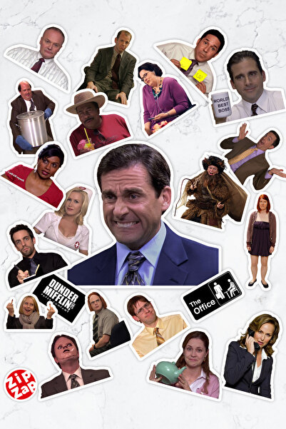 ZipZap Pachet de autocolante adezive pentru seria The Office, pentru telefon,...
