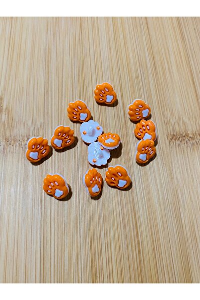 Lorin hobi Plastic Paw Pads for Baby Buttons 12 mm 10 Pieces Orange