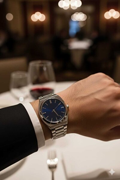 Newera Watch ساعة يد كلاسيكية للرجال من ستيل كوردون