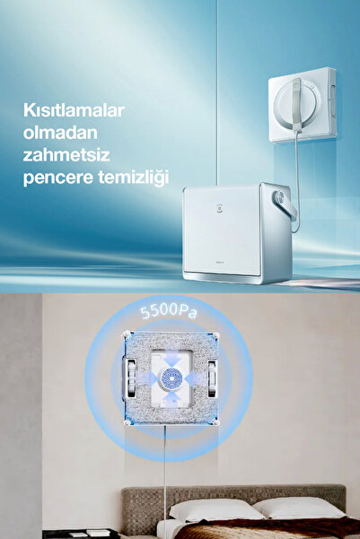 Ecovacs Winbot Pro Omni Taşınabilir İstasyonlu Akıllı Cam Silme Robotu 5500PA