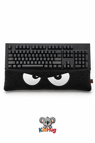 KidHug Göz Nakışlı Silikonlu Klavye Bilek Koruyucu – Yumuşacık Ofis / Oyuncu Tüm Klavyelerle Uyumlu, Gaming, 40x10 cm