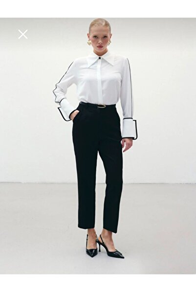 citycenterfashion Γυναικείο υφασμάτινο παντελόνι με ζώνη cty-stn-5066