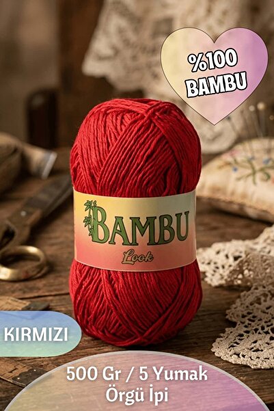 Dantelux %100 Bambu Örgü İpi (5 Yumak / 500 Gram / 1600 Metre)