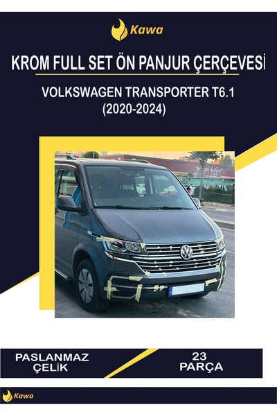 Kawa Volkswagen Transporter T6.1 Krom Full Set Ön Panjur Çerçevesi