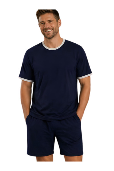 Pijamask ΑΝΔΡΙΚΟ ΣΕΤ ΚΑΛΟΚΑΙΡΙΝΗΣ ΠΙΤΖΑΜΑΣ ΑΠΟ ΒΑΜΒΑΚΙ ΜΕ ΣΟΡΤΣ ΚΑΙ ΣΤΑΜΠΕΣ