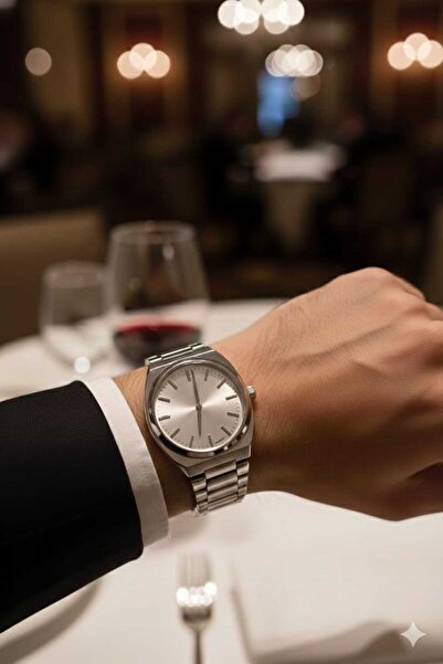 Newera Watch ساعة يد كلاسيكية للرجال من ستيل كوردون