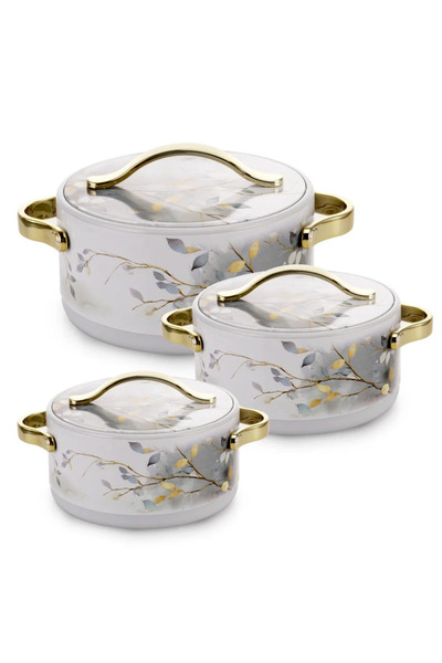 Nayasa Bethany 3-Piece Insulated Hotpot Set – 2.5L/3.5L/5L (AUTUMN)