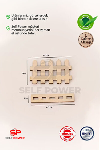 Self Power Ayaklı Dekoratif Mini Çit 20 Adet
