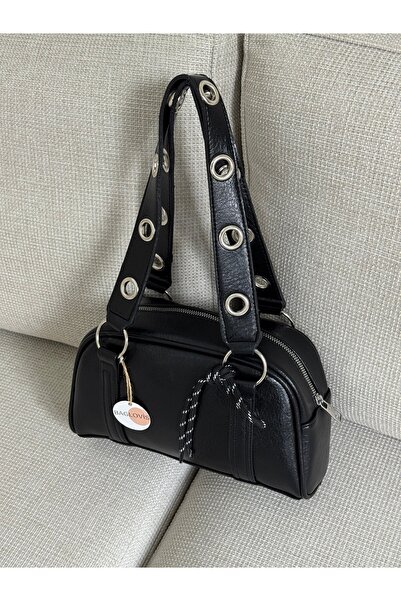 BAGLOVİS Γυναικεία τσάντα ώμου με λεπτομέρεια κρίκου και αξεσουάρ με κορδόνια...