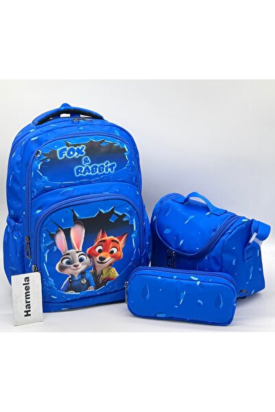 Bevitton Character Patterned Blue Primary School Bag Set of 3 Primary School ...
