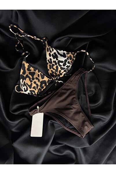 Butikshopik Butik Shopik Leopar desen Bikini Takımı