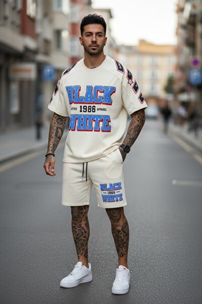 dehaine Ανδρικό καλοκαιρινό σετ, μπλουζάκι + σορτς, ανδρική φόρμα 5067