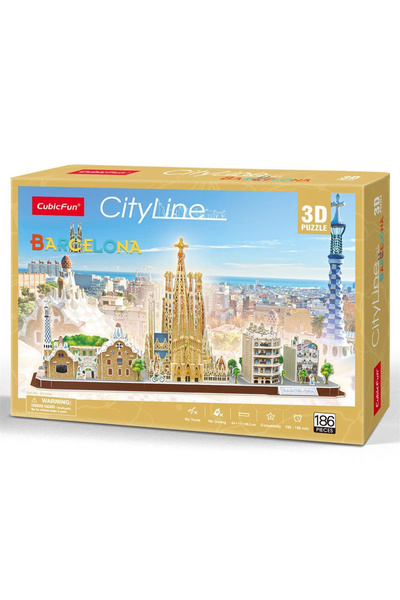 Cubic Fun CubicFun Barcelona 3D Puzzle 186 Parça
