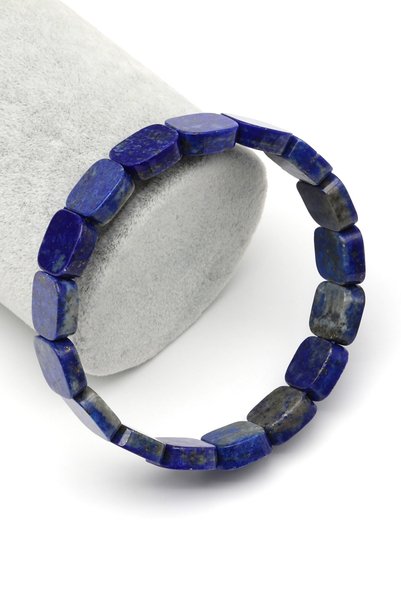 Alibaba Doğaltaş Lapis Lazuli Doğal Taş Bileklik 12 x 12 mm Özel Kesim - BLK-...