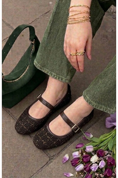 Nubbock Βίντατζ Καφέ Μπαλαρίνες με Πόρπη NK3168