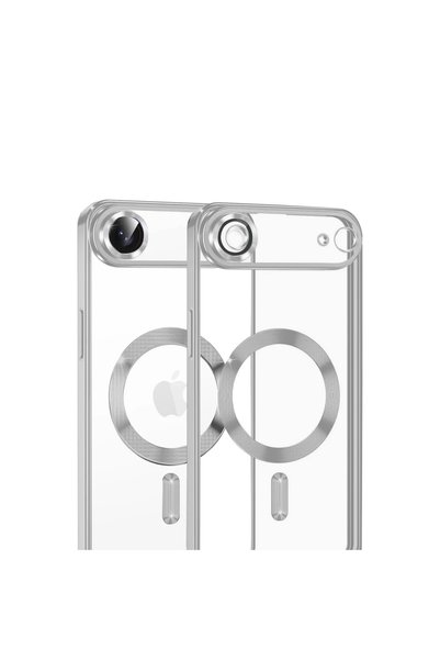 Covpor M-Safe Supporting Transparent Silicone Cross Cover with Camera Lens Protection for iPhone 17 Air