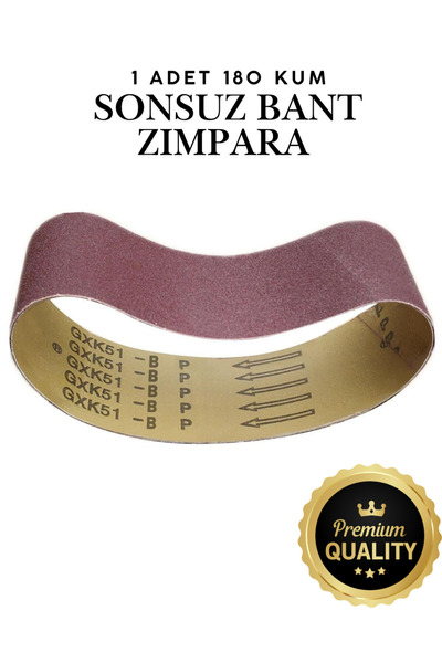 KAYRA LEATHER CRAFT 1 Adet Sonsuz Bant Zımpara Kağıdı 75x533 mm - 180 Kum Tan...