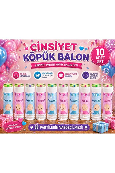 Bkmc Premium Cinsiyet Partisi Köpük Balon Set Baby Shower Gender Reveal Kız m...