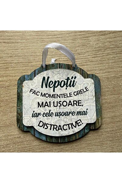 LimArt Personalized wooden magnet, message "Grandchildren make hard times eas...