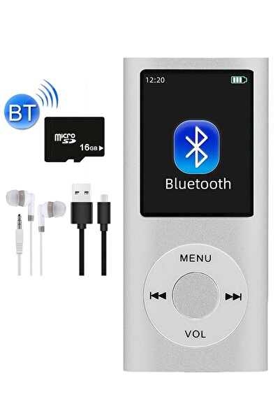 Tastech 5007MP 16GB Tf Kart Hediyeli Metal Mp3 Player Renli Ekranlı Fm Radyol...
