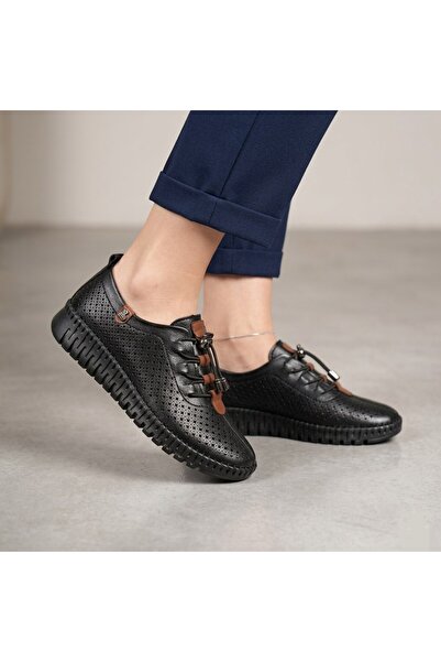 Voyager Ελαστικά κορδόνια από γνήσιο δέρμα Άνετα ελαφριά γυναικεία casual παπ...