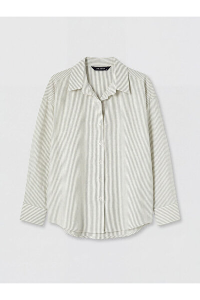 LC Waikiki I Striped Linen Blended Women's Shirt from Freezen Store