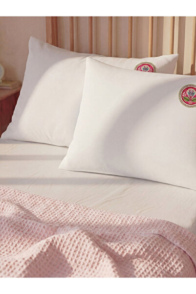 LC Waikiki Nevavm Flower Embroidered Cotton Pillowcase Set of 2 50X70 cm