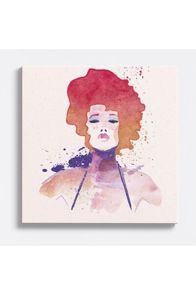 OEM Tablou pe pânză premium WOWCanvas, Femeie cu păr roșu, 40 cm x 40 cm