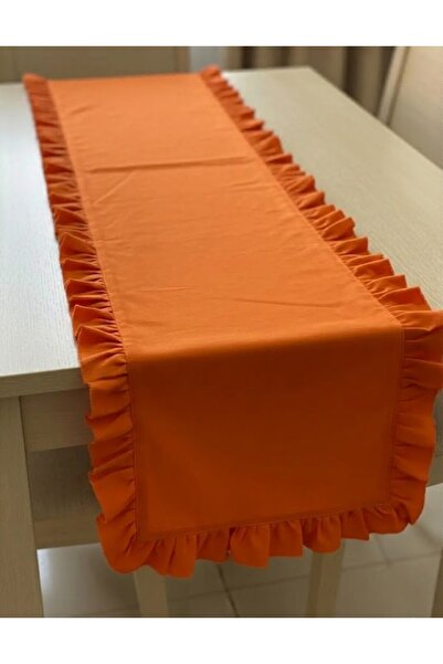 Lilza Home Fırfırlı Pamuk Polyester Runner 40x110 Cm