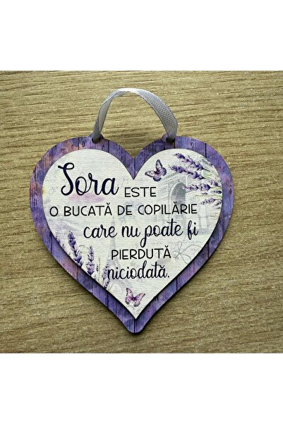 LimArt Personalized decoration, wooden heart, message "Sister is a piece of c...