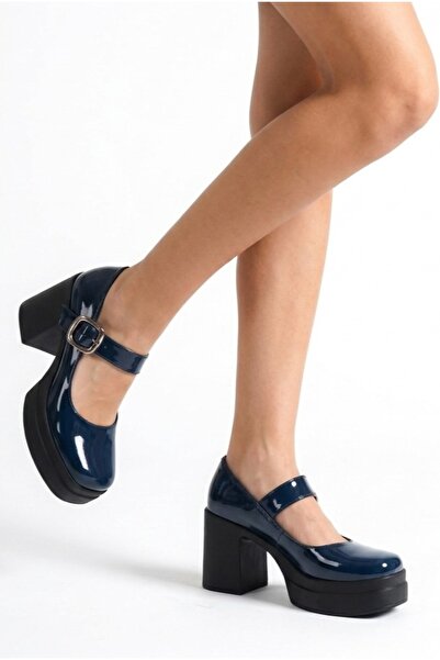 Redoxy Γυναικεία παπούτσια μπαλαρίνας με ψηλό τακούνι, κομψή αγκράφα, ελαστικ...