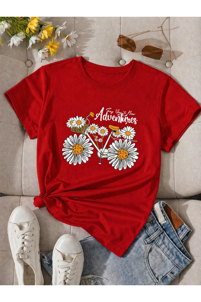 By Layina Papatyali Bicycle Printed Oversize Tee / T-Shirt