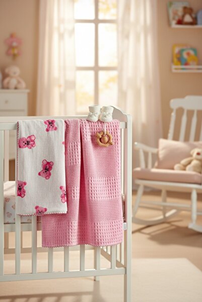 Baby Blanket 75x80 cm Two Way Quilting Muslin 100% Cotton Breathable Soft
