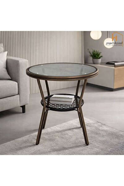 Al Saadah Home Individual Service Table - Coffee - 80*78 cm