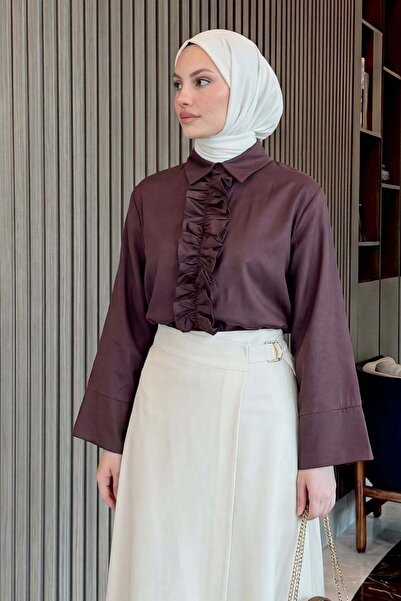 Salih Çelebi Πουκάμισο με σούρες μπροστά Y0125 - MÜRDÜM