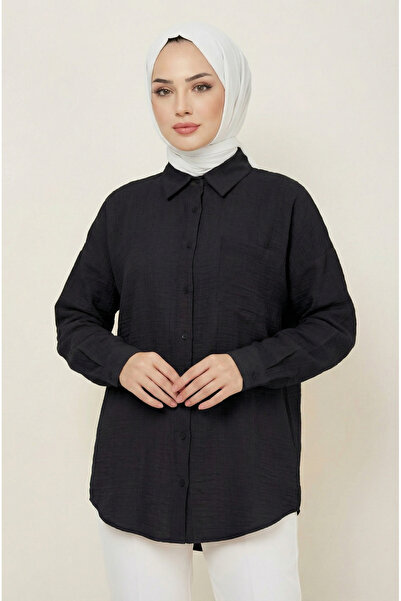 lavrisa Γυναικείο λινό πουκάμισο βασικής γραμμής με τσέπες LVR001