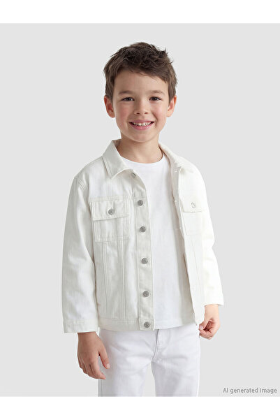 LC Waikiki YK PLUS LCW Παιδικό Μπουφάν Πουκάμισο από Γκαμπαρντίνα για Αγόρια