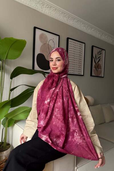 diorel Batik Aura Şal -Koyu Gül Kurusu