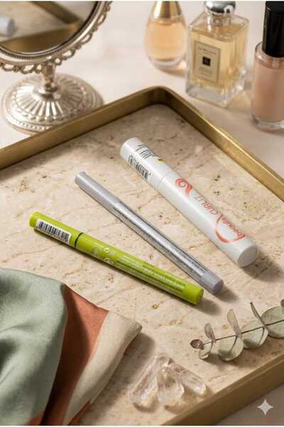 beaulis Eyeliner Siyah & Keçe Uçlu Eyeliner Siyah & Siyah Maskara 3' lü Set