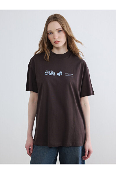 LC Waikiki Peak New Season Printed 100% Cotton Women's T-Shirt