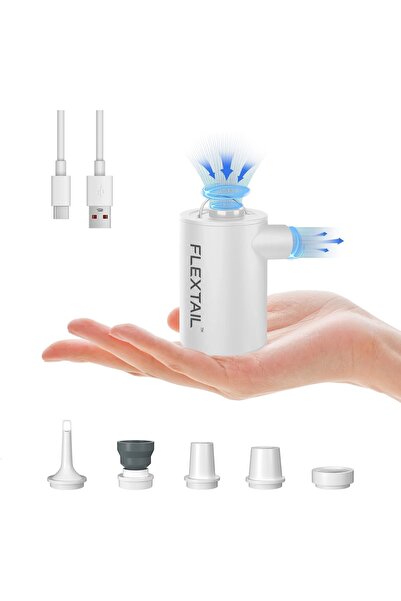 FLEXTAILGEAR Μίνι Φορητή Ηλεκτρική Αντλία 1600mAh, Επαναφορτιζόμενη, 5 Ακροφύ...