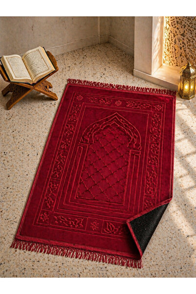 Kardelux Πολυτελές, χοντρό, απαλό βελούδινο χαλάκι προσευχής - Με αντιολισθητ...