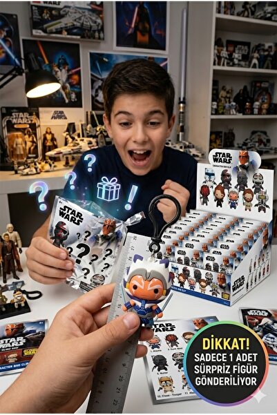 StarWars Clone Wars Surprise Figure Keychain 3D Bag Clip Series 4 Original Single Pack - 1PC