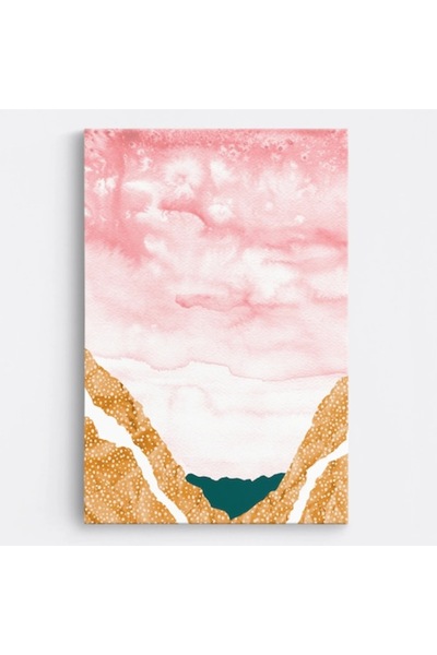 OEM Tablou abstract pe pânză WOWCanvas, Peisaj neutru cu nuanțe de roz, 40 x ...
