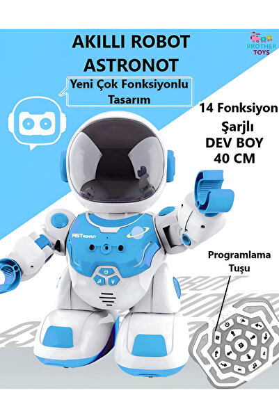 Brother Toys 14 Fonksiyon Dev Boy Astronot Uzaktan Kumandalı Programlanabilir...