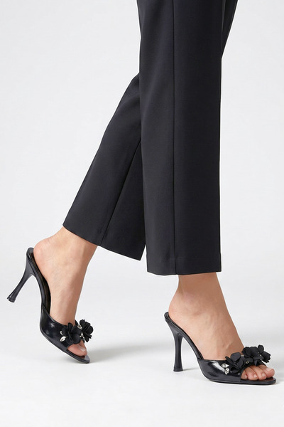 Gökhan Talay Petalia Εύκαμπτη Μαλακή Αντιολισθητική Σόλα (8 εκ.) Μαύρο Λουστρ...